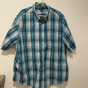 George plaid button down shirt size 2XL